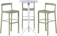 Baxter Poseidon Bar Table Package - 3 Stools